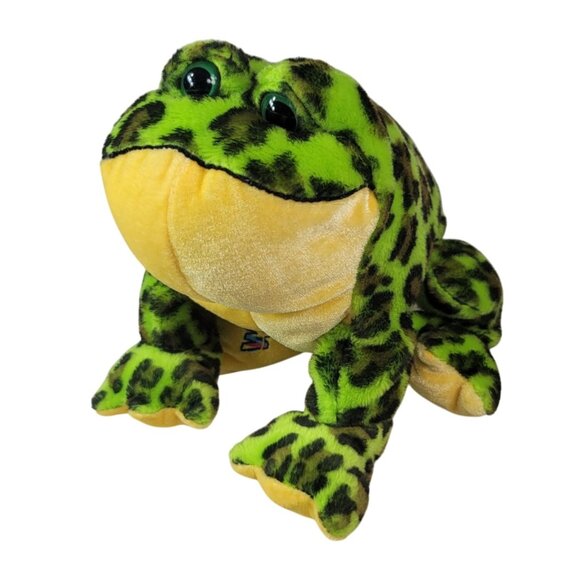 2/$15 Webkinz Bullfrog Plush Green Frog Stuffed Animal Beans Ganz No Codes HM114 - Picture 1 of 11